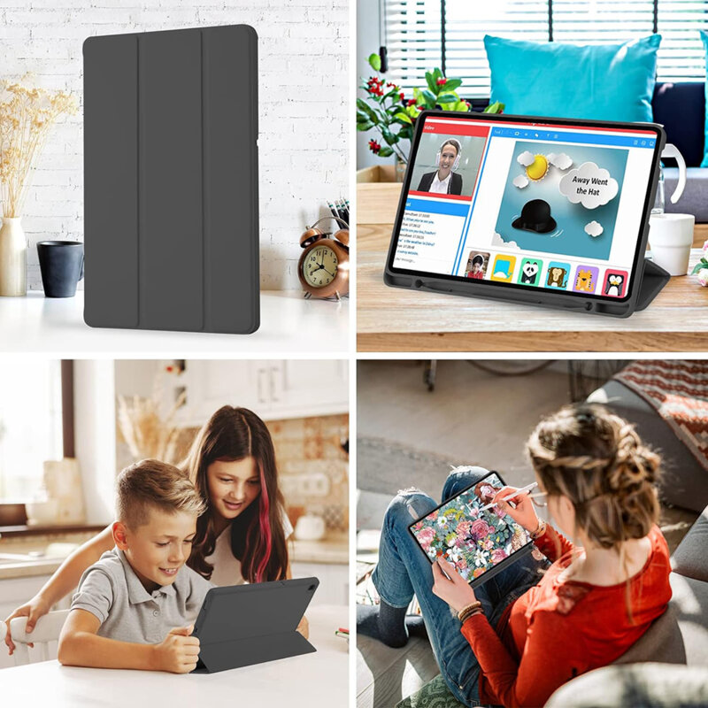 Husa Samsung Galaxy Tab A7 Lite Techsuit Flex Trifold Pen, negru
