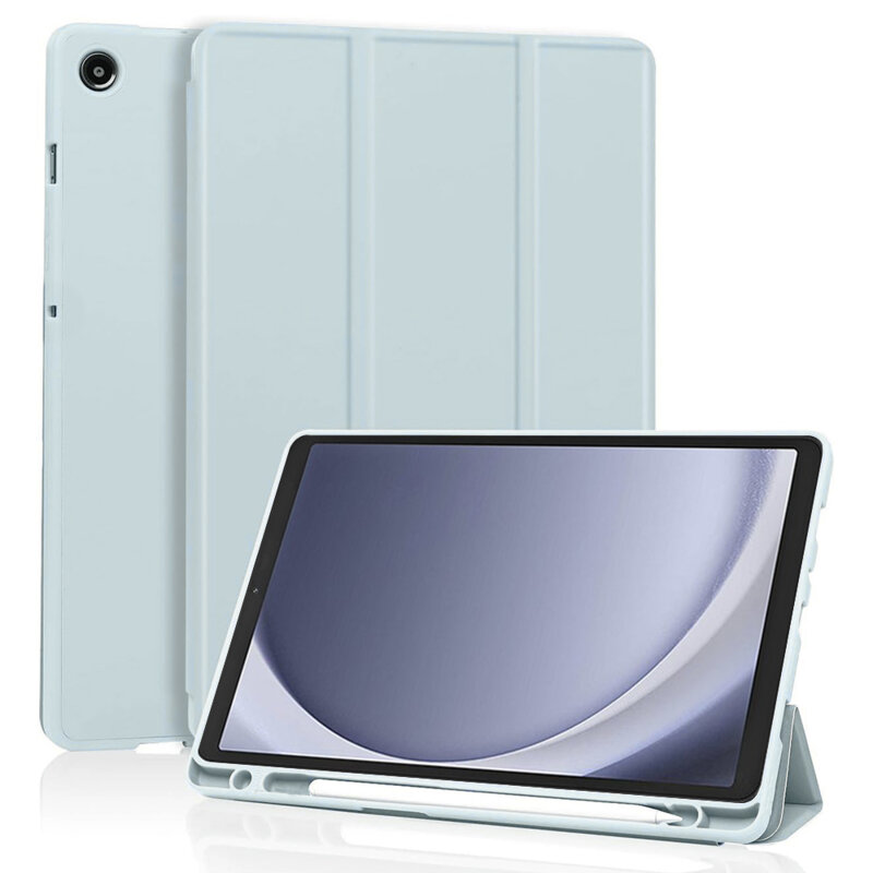 Husa Samsung Galaxy Tab A9 Techsuit Flex Trifold Pen, bleu