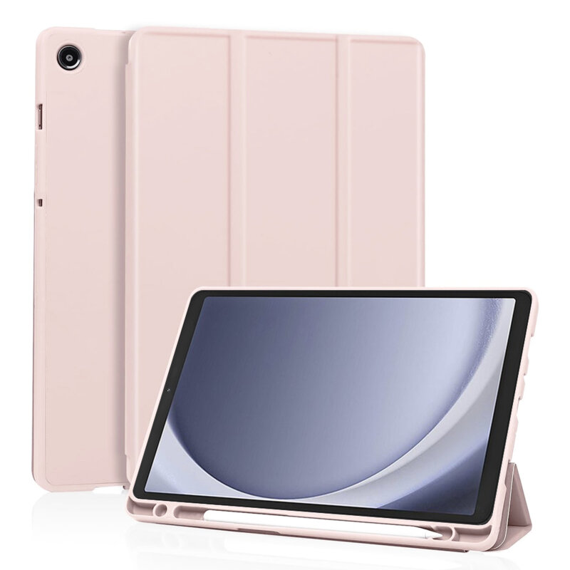 Husa Samsung Galaxy Tab A9 Techsuit Flex Trifold Pen, roz