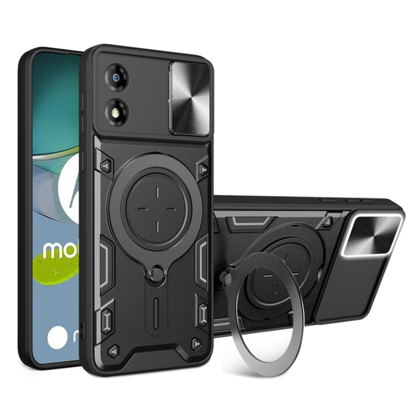 Husa Motorola Moto E13 Techsuit CamGuard Pro, negru