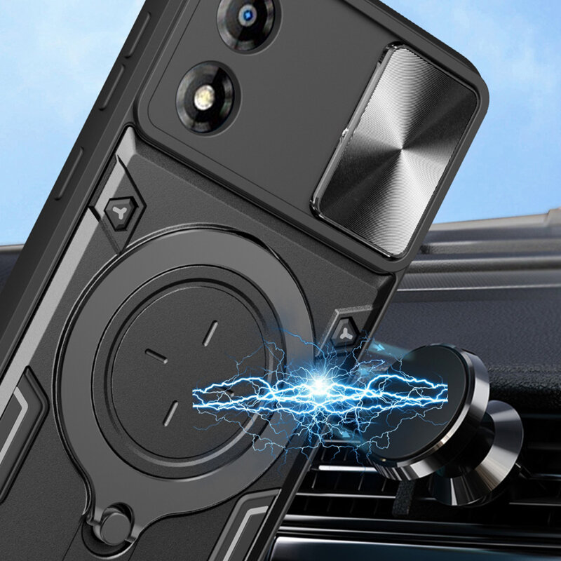 Husa Motorola Moto E13 Techsuit CamGuard Pro, negru