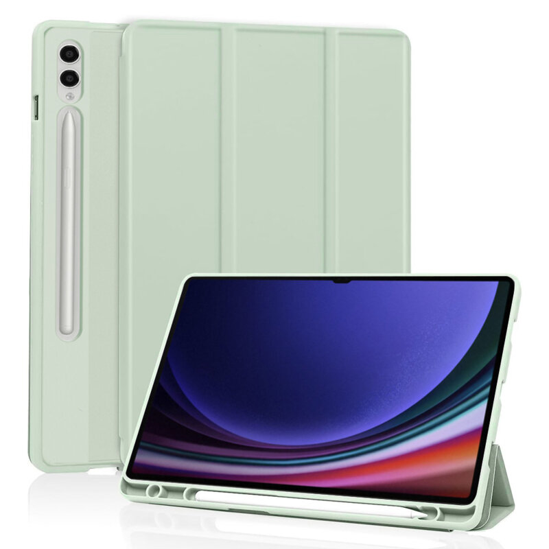 Husa Samsung Galaxy Tab S9 Ultra Techsuit Flex Trifold Pen, verde deschis