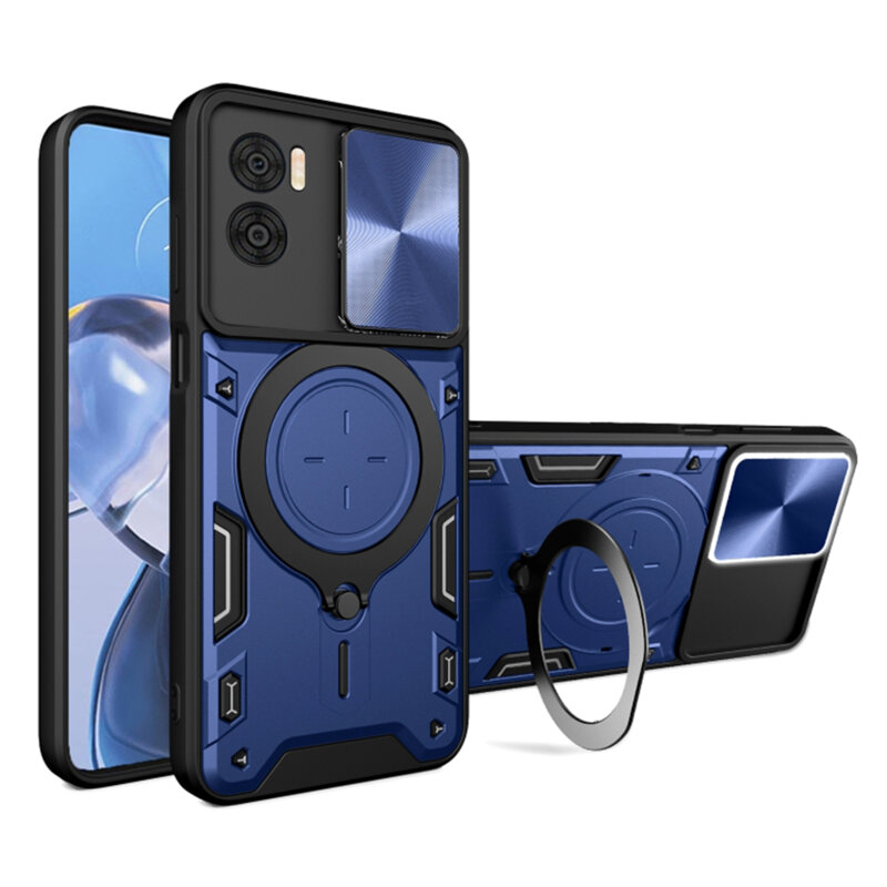 Husa Motorola Moto E22 Techsuit CamGuard Pro, albastru