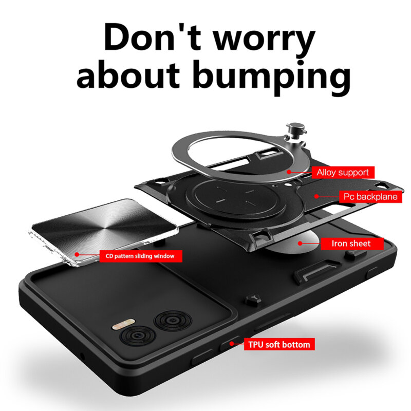 Husa Motorola Moto E22 Techsuit CamGuard Pro, rosu