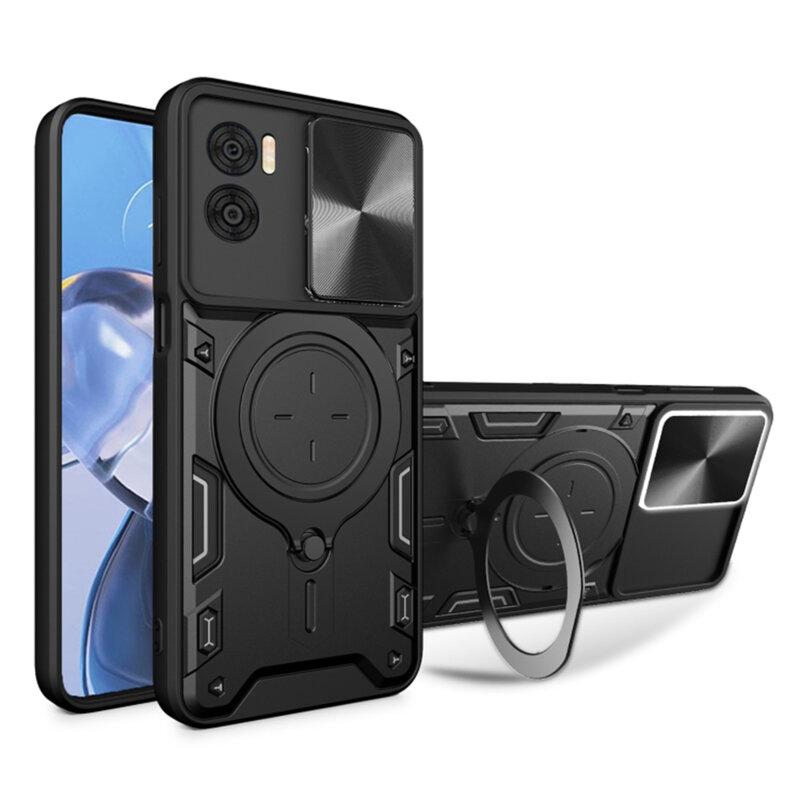 Husa Motorola Moto E22 Techsuit CamGuard Pro, negru