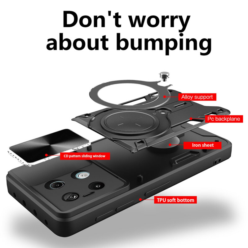 Husa Xiaomi Poco X6 Techsuit CamGuard Pro, negru