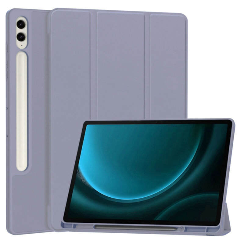 Husa Samsung Galaxy Tab S9 FE Plus Techsuit Flex Trifold Pen, mov