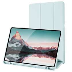 Husa Samsung Galaxy Tab S6 Lite 2022 Techsuit Flex Trifold Pen, bleu