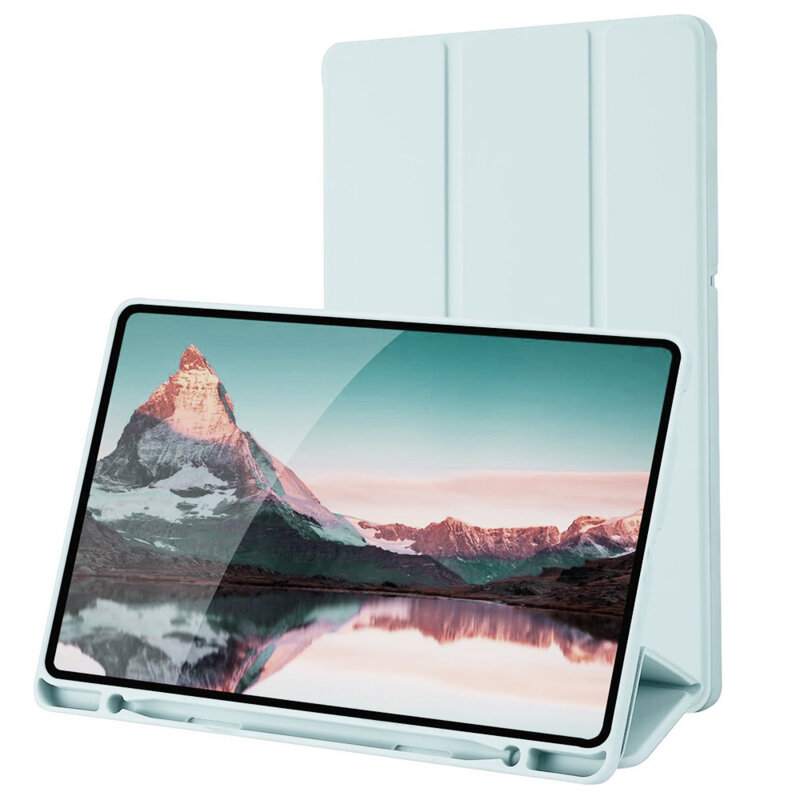 Husa Samsung Galaxy Tab S6 Lite 2022 Techsuit Flex Trifold Pen, bleu