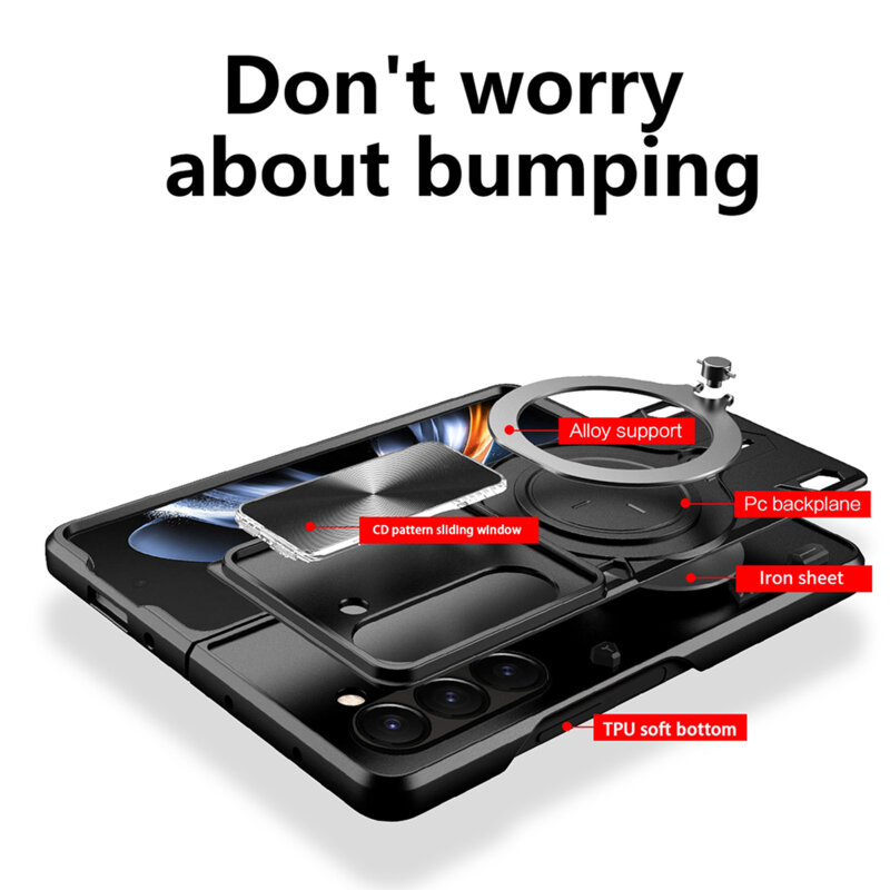 Husa Samsung Galaxy Z Fold6 Techsuit CamGuard Pro, rosu