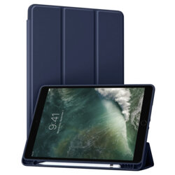 Husa iPad Pro 10.5 2017 Techsuit Flex Trifold Pen, bleumarin