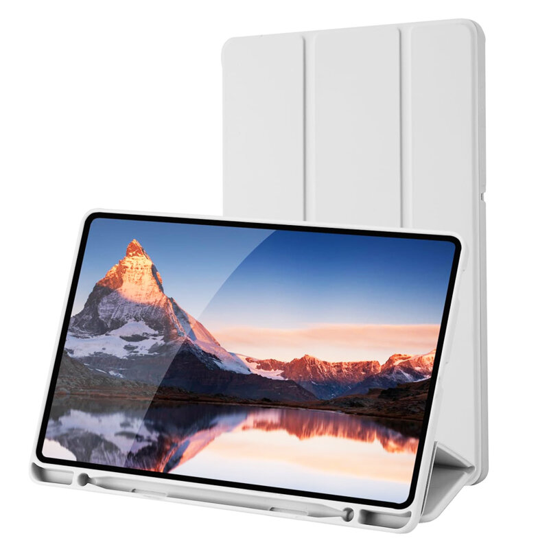 Husa Samsung Galaxy Tab S6 Lite 2022 Techsuit Flex Trifold Pen, gri
