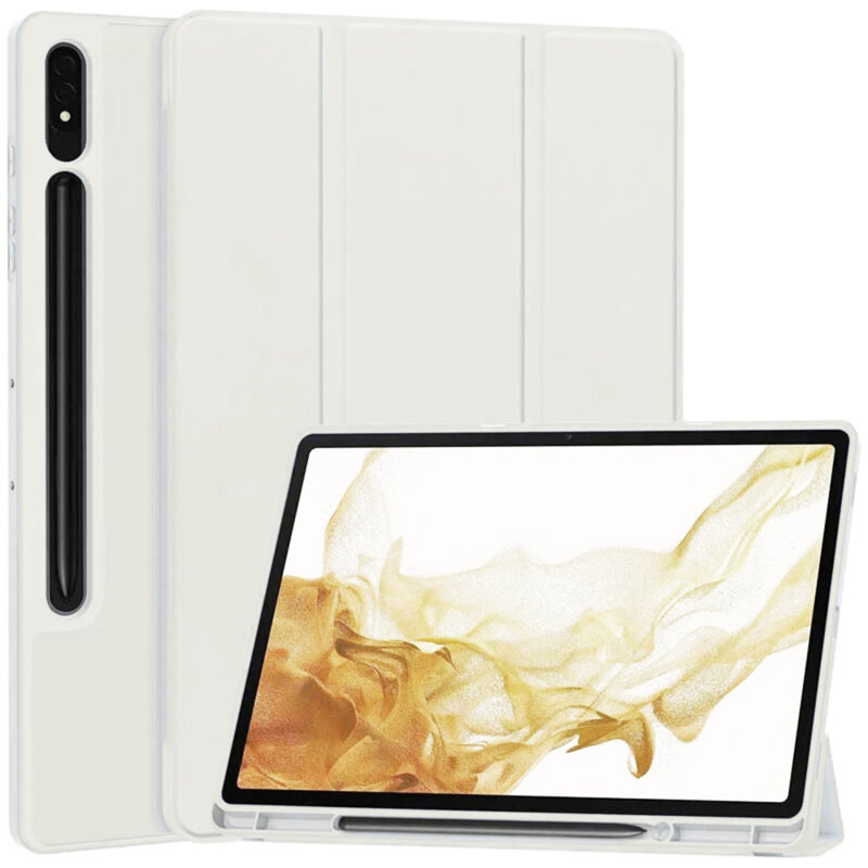 Husa Samsung Galaxy Tab S8 Techsuit Flex Trifold Pen, gri