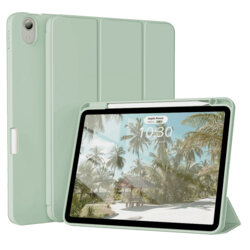 Husa iPad Air 5 (2022) Techsuit Flex Trifold Pen, verde deschis