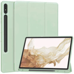 Husa Samsung Galaxy Tab S7 Plus 12.4 T970/T976 Techsuit Flex Trifold Pen, verde deschis