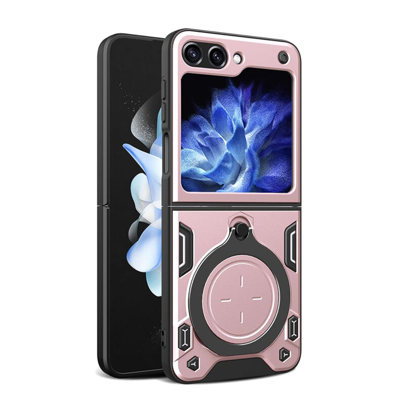 Husa Samsung Galaxy Z Flip5 Techsuit CamGuard Pro, roz auriu