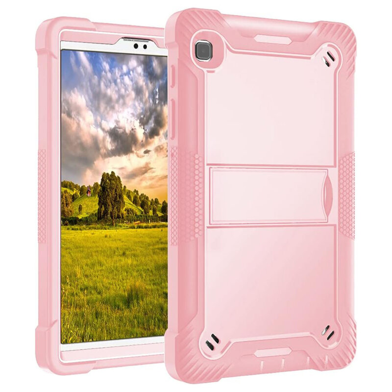 [Pachet 360°] Husa + folie sticla Samsung Galaxy Tab A7 10.4 (2022) Techsuit Rugged TabShell, roz