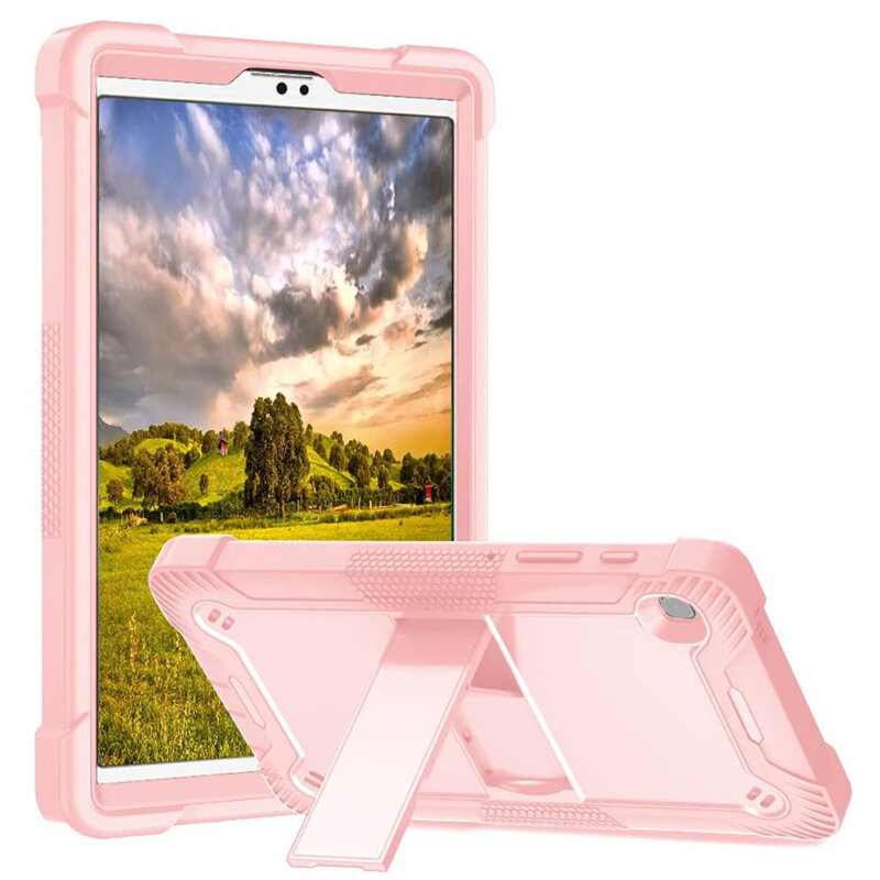 [Pachet 360°] Husa + folie sticla Samsung Galaxy Tab A7 10.4 (2022) Techsuit Rugged TabShell, roz