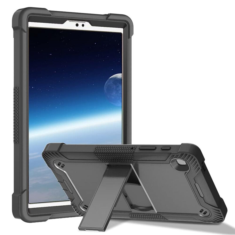 [Pachet 360°] Husa + folie sticla Samsung Galaxy Tab A7 10.4 (2022) Techsuit Rugged TabShell, negru