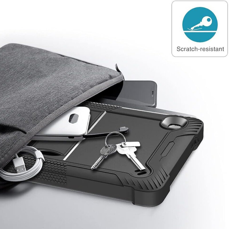 [Pachet 360°] Husa + folie sticla Samsung Galaxy Tab A7 10.4 (2022) Techsuit Rugged TabShell, negru