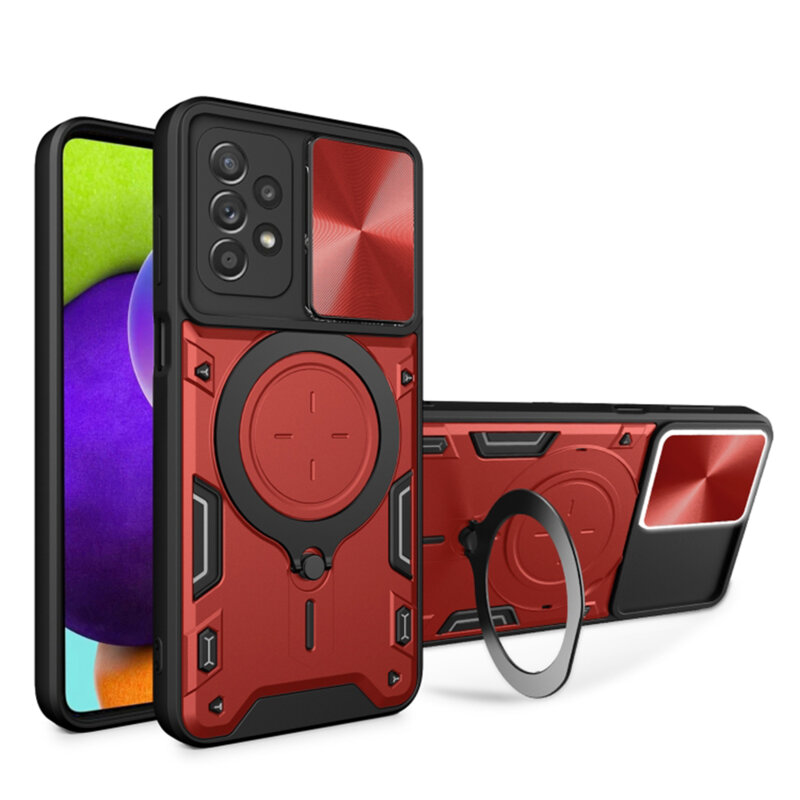 Husa Samsung Galaxy A52 5G Techsuit CamGuard Pro, rosu