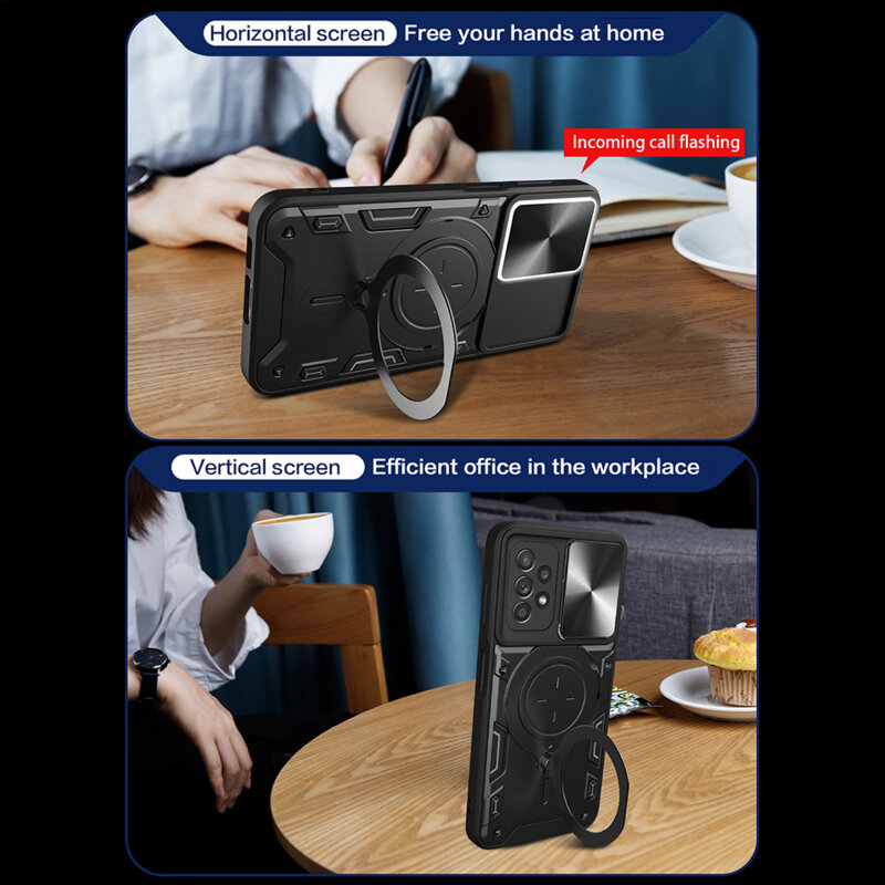 Husa Samsung Galaxy A52 4G Techsuit CamGuard Pro, negru