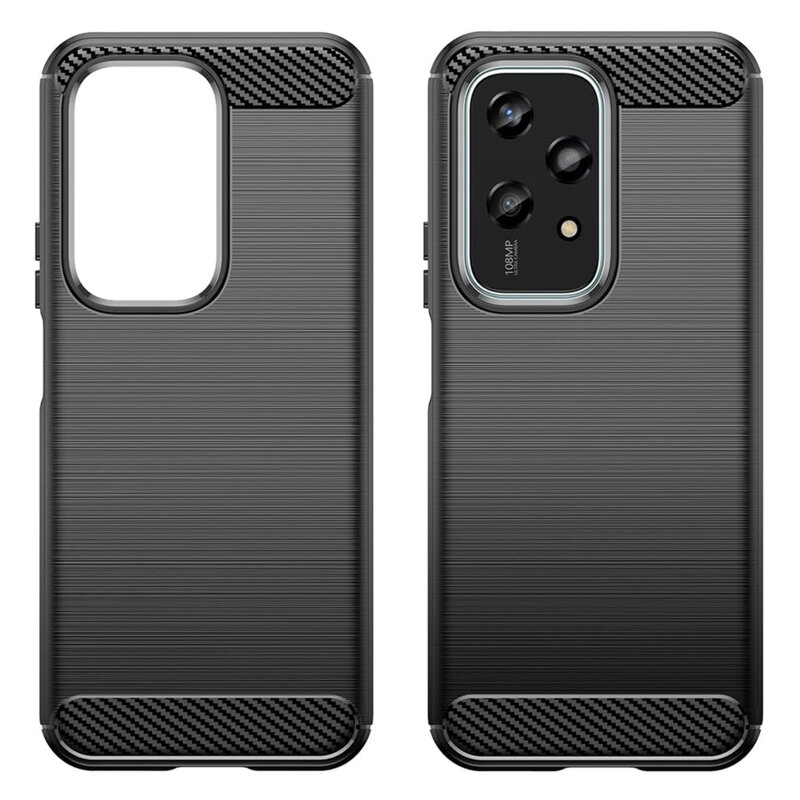 Husa Honor 200 Lite Techsuit Carbon Silicone, albastru