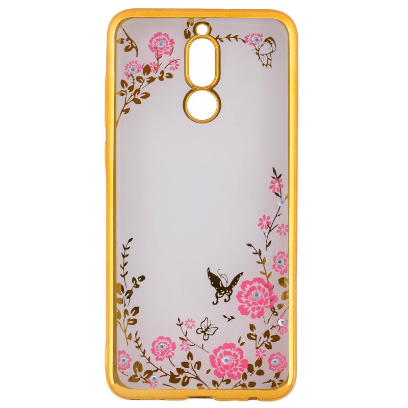 Husa Huawei Mate 10 Lite TPU Bloomy Case - Gold Flowers