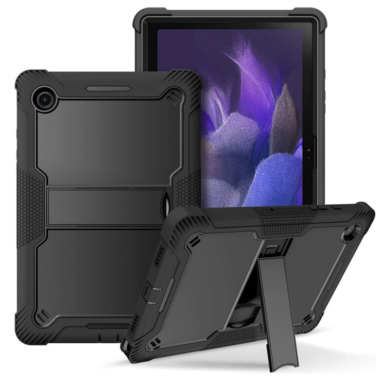 [Pachet 360°] Husa + folie sticla Samsung Galaxy Tab A8 10.5 (2021) Techsuit Rugged TabShell, roz