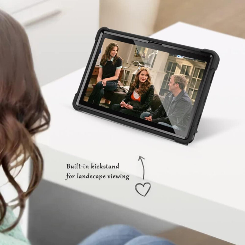 [Pachet 360°] Husa + folie sticla Samsung Galaxy Tab A8 10.5 (2021) Techsuit Rugged TabShell, roz