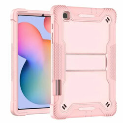 [Pachet 360°] Husa + folie sticla Samsung Galaxy Tab S6 Lite 10.4 P610/P615 Techsuit Rugged TabShell, roz