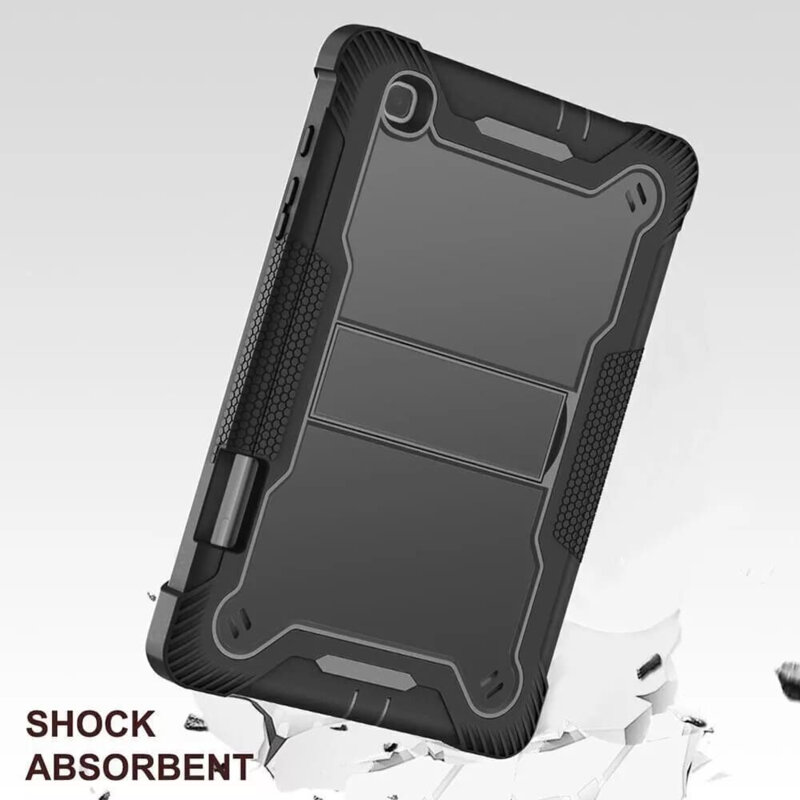 [Pachet 360°] Husa + folie sticla Samsung Galaxy Tab S6 Lite 10.4 P610/P615 Techsuit Rugged TabShell, negru