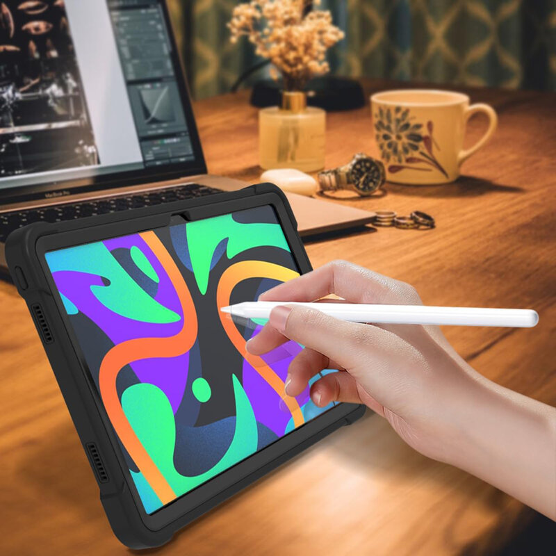 [Pachet 360°] Husa + folie sticla Lenovo Tab M11 Techsuit Rugged TabShell, negru