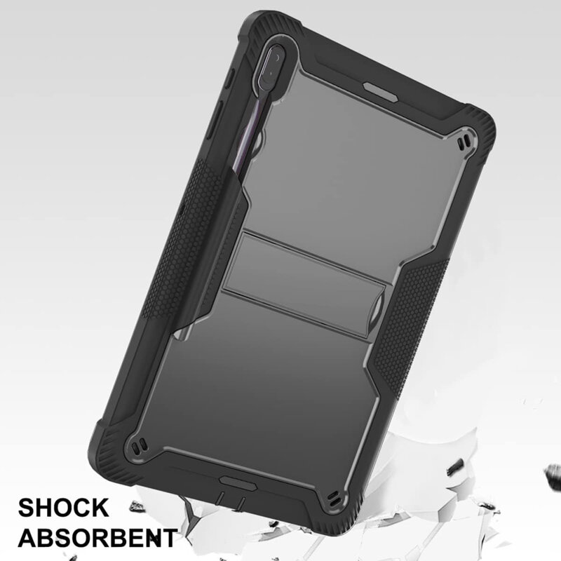 [Pachet 360°] Husa + folie sticla Samsung Galaxy Tab S7 Plus 12.4 T970/T976 Techsuit Rugged TabShell, roz