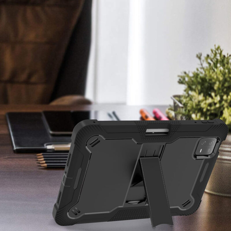 [Pachet 360°] Husa + folie sticla Xiaomi Pad 6 Techsuit Rugged TabShell, roz