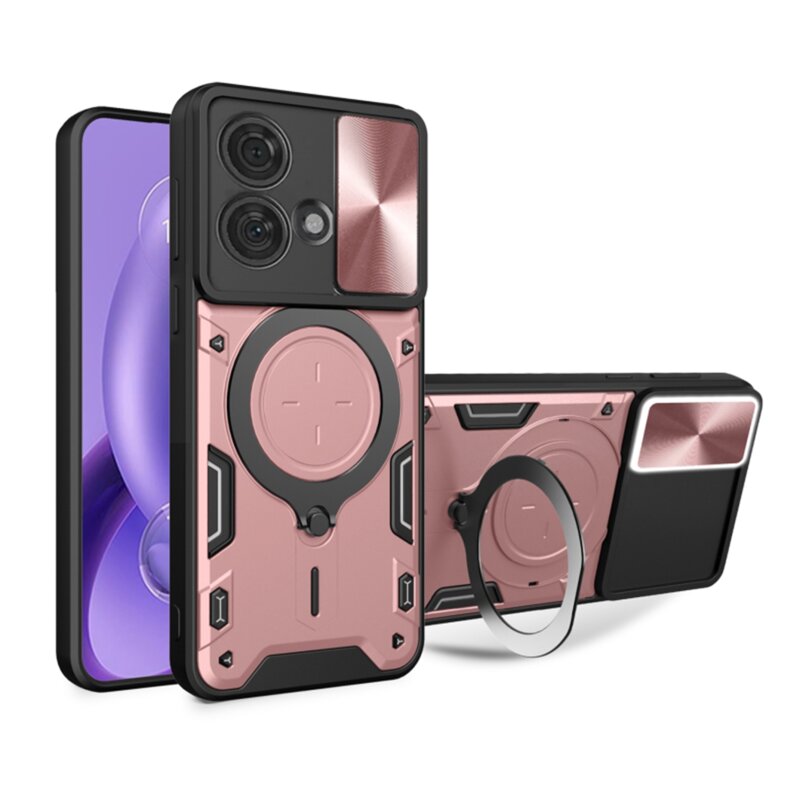 Husa Motorola Edge 40 Neo Techsuit CamGuard Pro, roz auriu