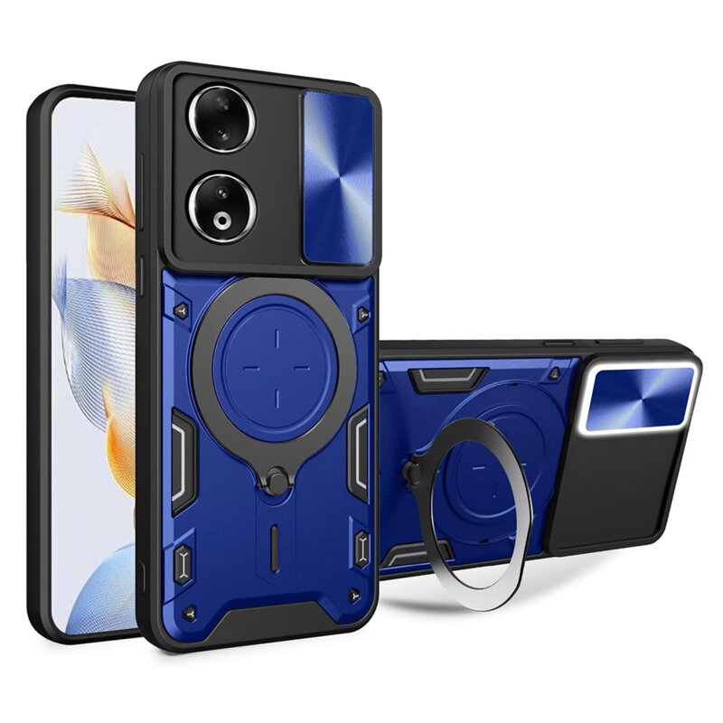 Husa Honor 90 Smart Techsuit CamGuard Pro, albastru