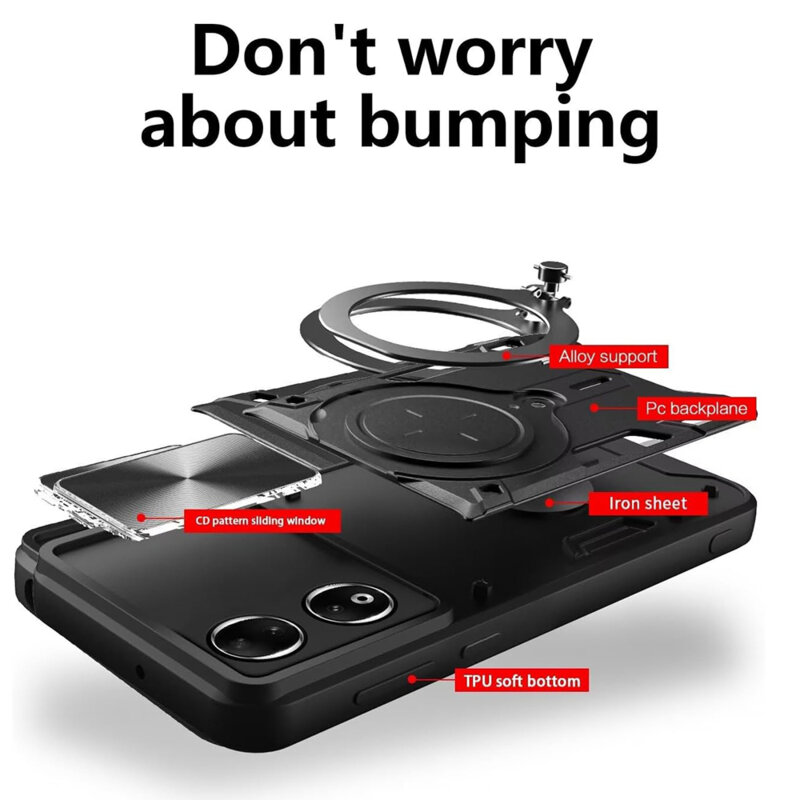 Husa Honor X7b 5G Techsuit CamGuard Pro, negru