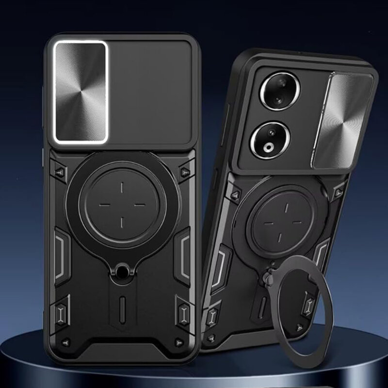 Husa Honor 90 Smart Techsuit CamGuard Pro, negru