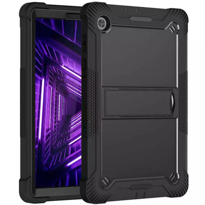 [Pachet 360°] Husa + folie sticla Lenovo Tab M10 Plus TB-X606F Techsuit Rugged TabShell, negru