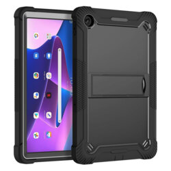 [Pachet 360°] Husa + folie sticla Lenovo Tab M10 Plus Gen 3 TB-125F/TB-128F Techsuit Rugged TabShell, negru