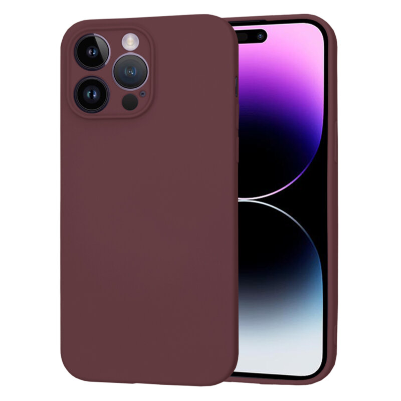 Husa silicon iPhone 14 Pro Max Techsuit SoftFlex, bordo