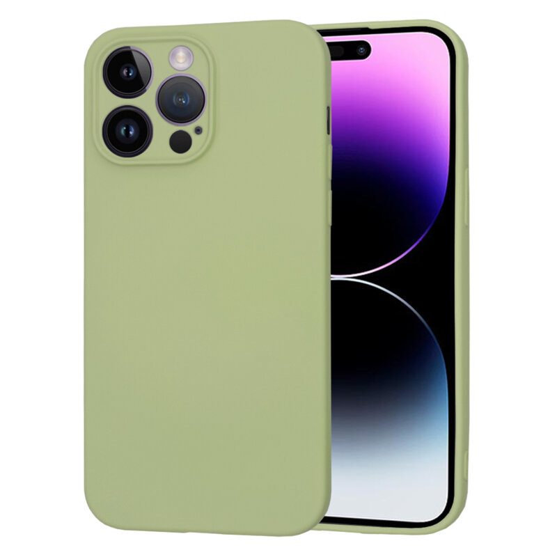 Husa silicon iPhone 14 Pro Max Techsuit SoftFlex, verde