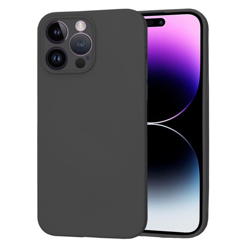 Husa silicon iPhone 14 Pro Max Techsuit SoftFlex, negru