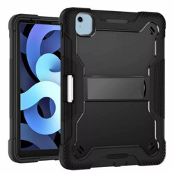 [Pachet 360°] Husa + folie sticla iPad Air 5 (2022) Techsuit Rugged TabShell, negru