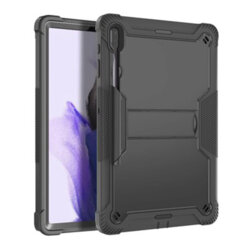 [Pachet 360°] Husa + folie sticla Samsung Galaxy Tab S7 FE Techsuit Rugged TabShell, negru