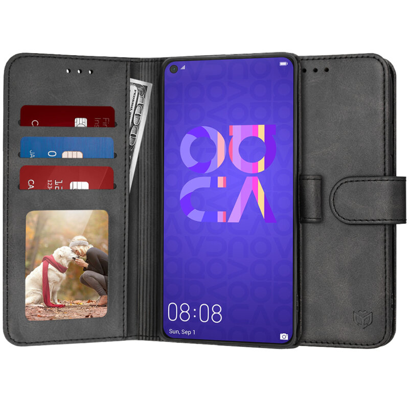 Husa 360 Huawei Nova 5T Techsuit Diary Book, negru