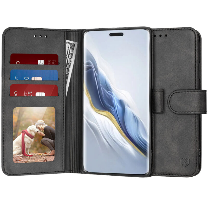Husa 360 Honor Magic6 Pro Techsuit Diary Book, negru
