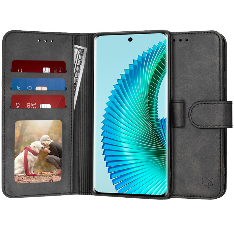 Husa 360 Honor Magic6 Lite Techsuit Diary Book, negru
