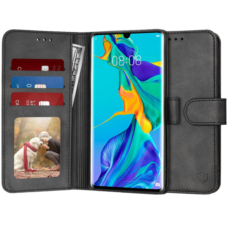 Husa 360 Huawei P30 Pro Techsuit Diary Book, negru